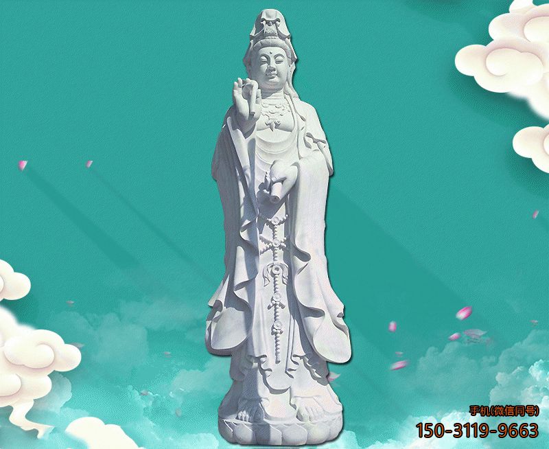 大理石滴水觀(guān)音佛像