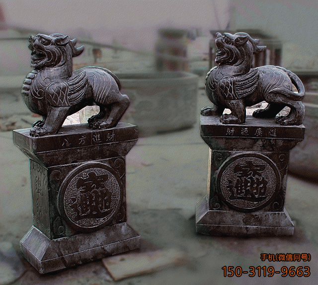 招財進(jìn)寶貔貅_小區企業(yè)仿古動(dòng)物石雕雕塑