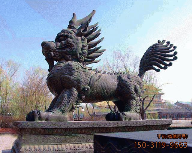 仿古銅麒麟_城市廣場(chǎng)動(dòng)物景觀(guān)