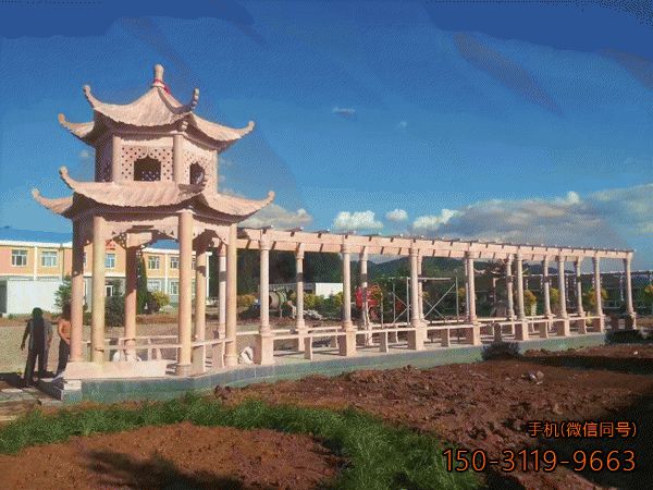 公園園林長(cháng)廊涼亭_專(zhuān)業(yè)廠(chǎng)家按需定制雕塑