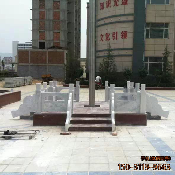 廣場(chǎng)升旗臺_漢白玉雕花國旗臺
