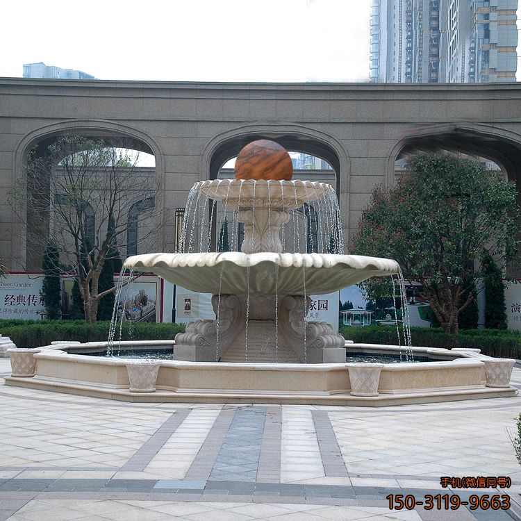 大理石風(fēng)水球_小區別墅景觀(guān)噴泉雕塑