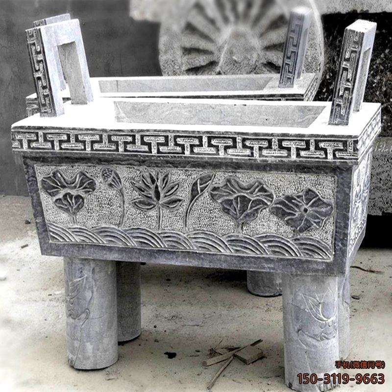 石雕鼎_青石雕花廠(chǎng)家作品雕塑