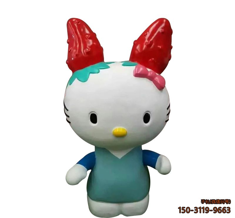 kitty貓_玻璃鋼游樂(lè )場(chǎng)卡通動(dòng)物