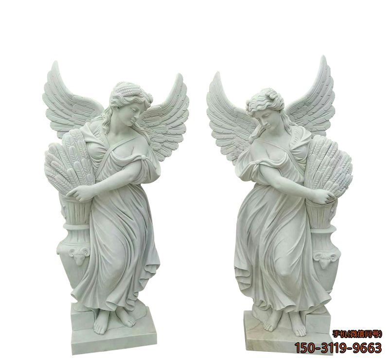 漢白玉天使_廣場(chǎng)景觀(guān)人物雕像雕塑
