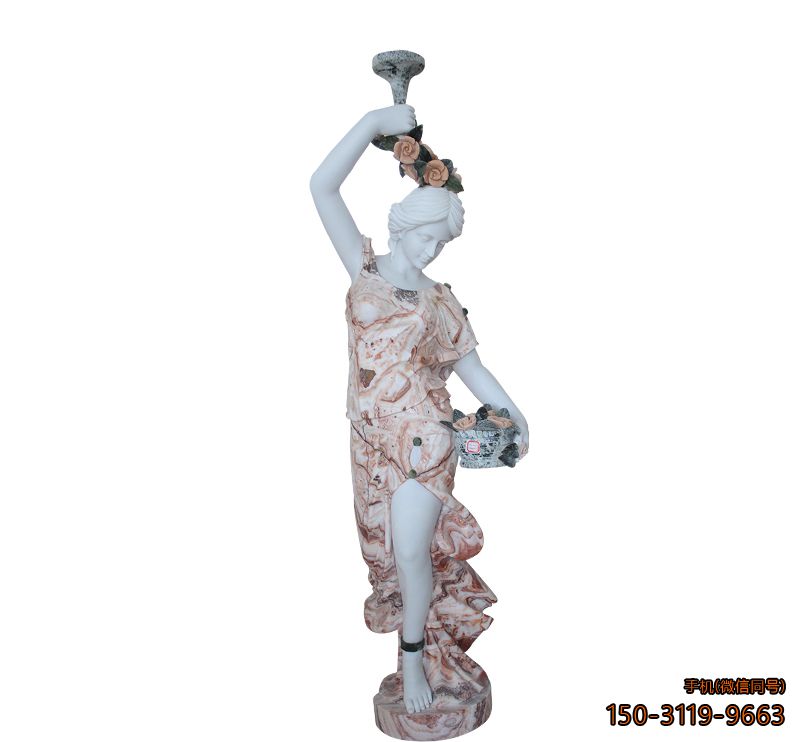 漢白玉歐式美女_廣場(chǎng)公園西方人物景觀(guān)塑像