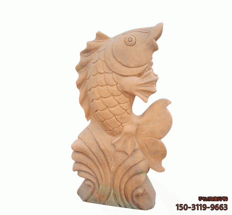 砂巖石雕魚(yú)_廣場(chǎng)動(dòng)物景觀(guān)石雕