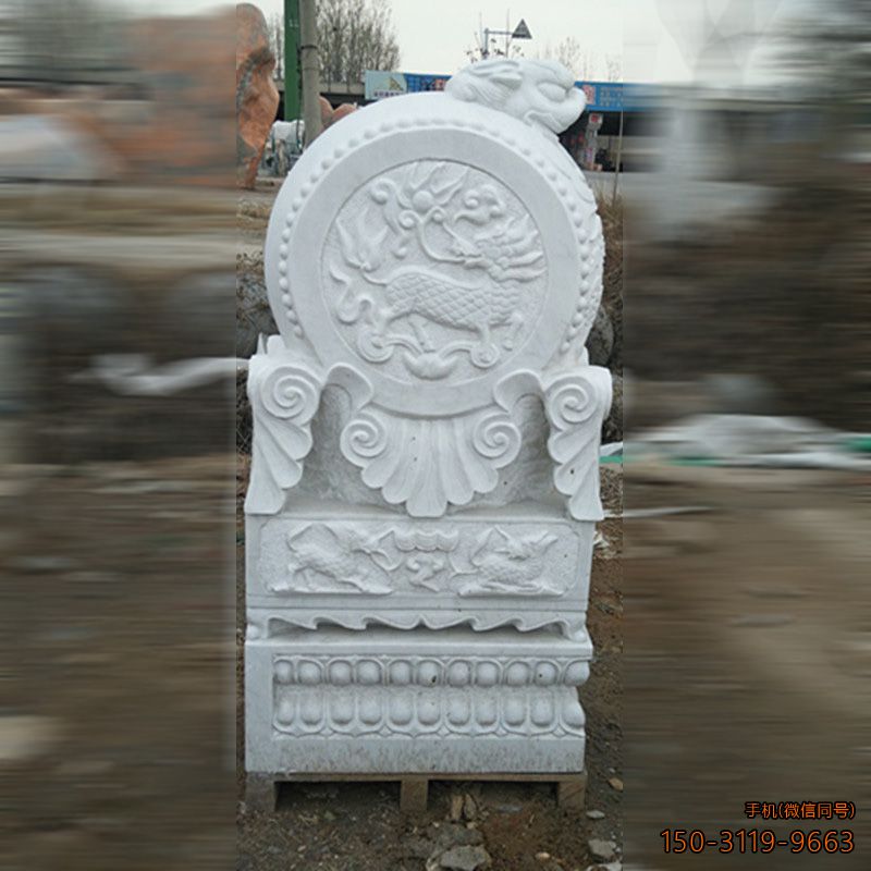 抱鼓石雕塑漢白玉門(mén)墩