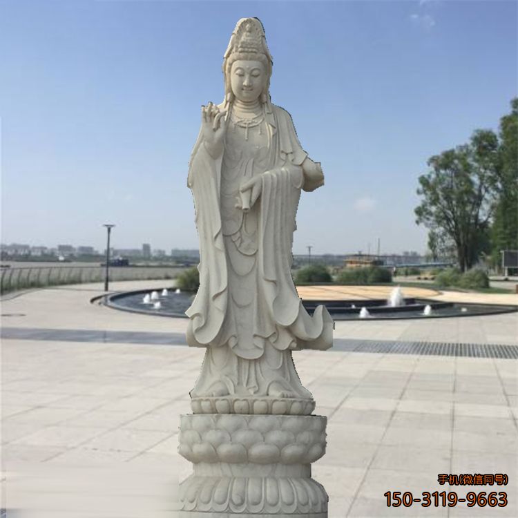 大理石觀(guān)音菩薩滴水觀(guān)音石雕雕塑