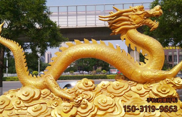 鎏金銅雕龍景觀(guān)