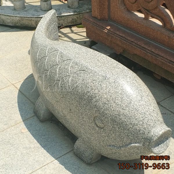 抽象石雕魚(yú)_小區廣場(chǎng)花崗巖動(dòng)物擺件
