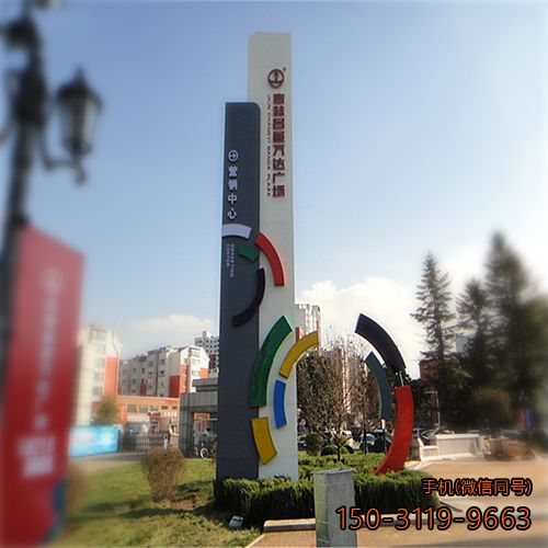 廣場(chǎng)精神堡壘導向牌