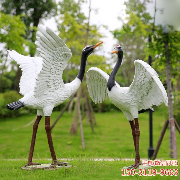 玻璃鋼仿真仙鶴_公園景區仿真動(dòng)物擺件 雕塑