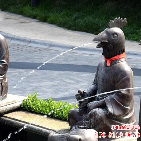 十二生肖創(chuàng )意噴泉雕塑