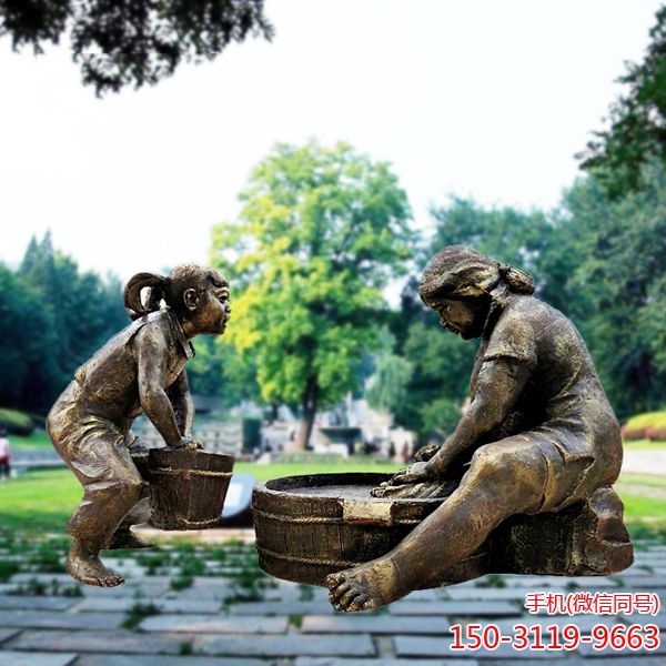 傳統文化民俗人物雕塑_民俗文化步行街公園廣場(chǎng)旅游景區銅雕塑