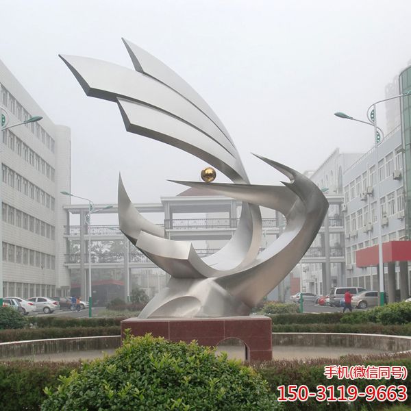 《放飛》校園不銹鋼景觀(guān)標識