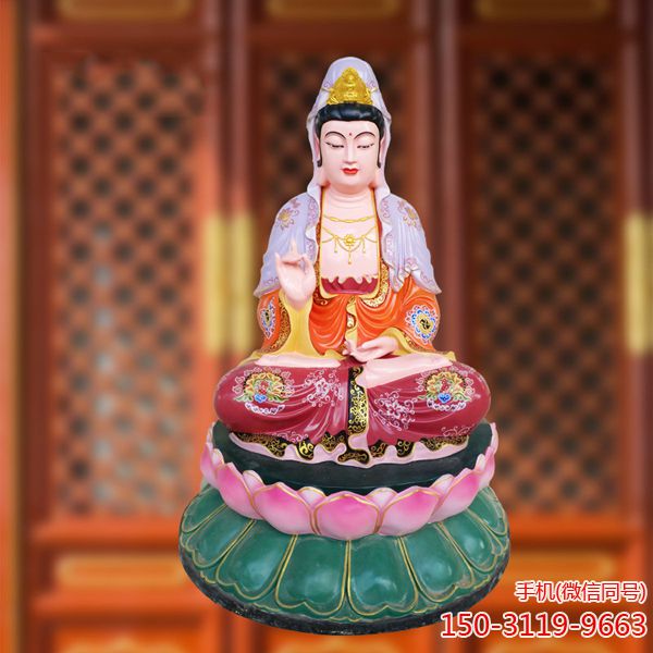 觀(guān)音菩薩玻璃鋼雕塑_彩繪樹(shù)脂佛像工廠(chǎng)直銷(xiāo)可定制
