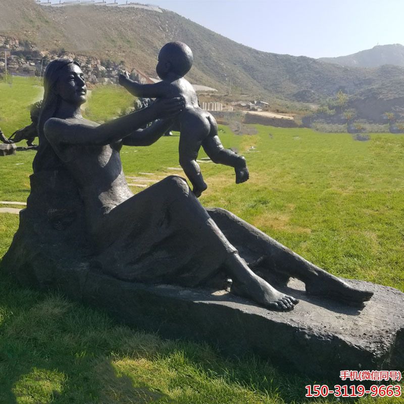 銅雕母子親情景觀(guān)雕塑