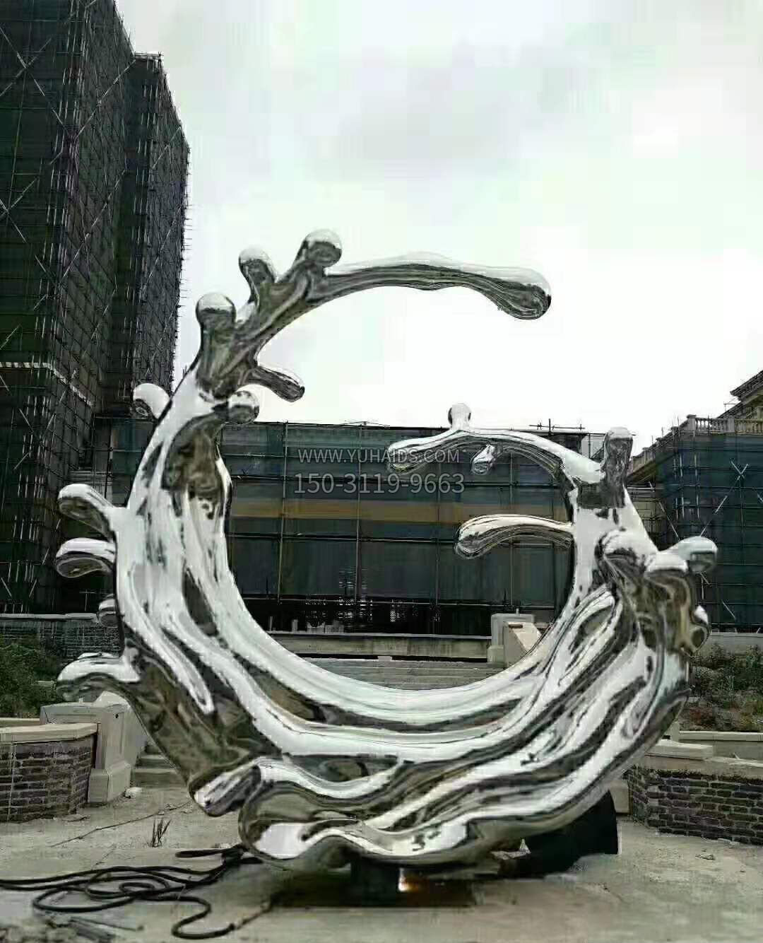 不銹鋼海浪雕塑不銹鋼公園景觀(guān)雕塑戶(hù)外擺件