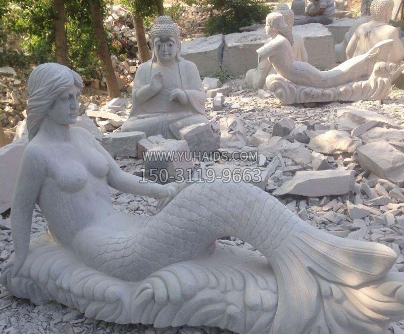 公園景區美人魚(yú)石雕 公園景區美人魚(yú)石雕