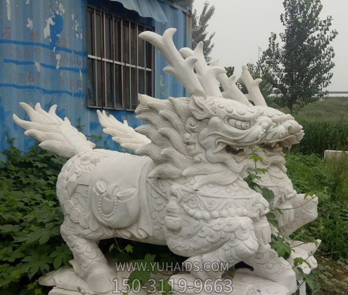 庭院大理石石雕鎮宅神獸貔貅雕塑 庭院大理石石雕鎮宅神獸貔貅雕塑