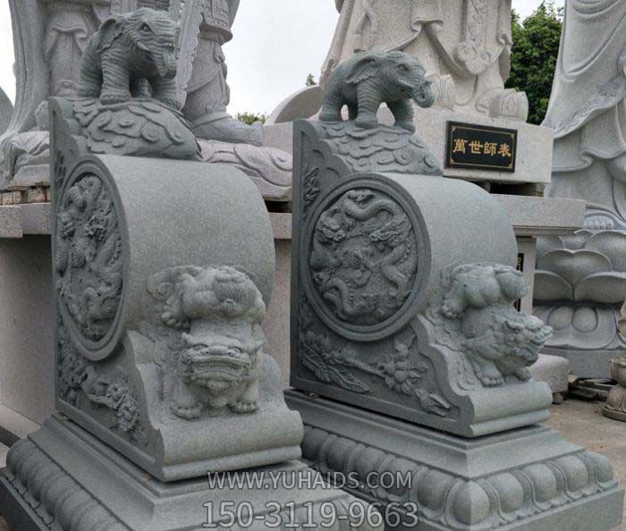 小象抱鼓石招財石門(mén)墩別墅園林門(mén)口擺件雕塑