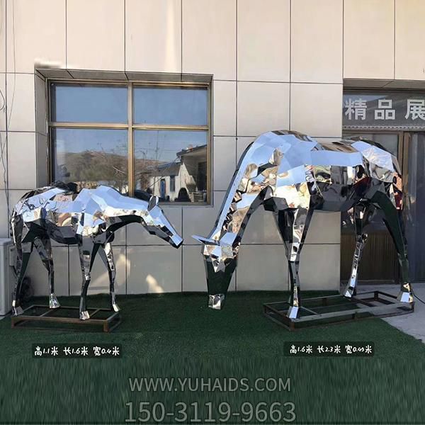 鏡面創(chuàng  )意不銹鋼園林景觀(guān)雕塑制作  戶(hù)外大廳水景工藝品擺件