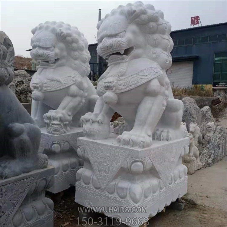 大理石石雕戶(hù)外景觀(guān)獅子雕塑