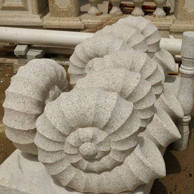 石雕海螺，砂巖雕刻石材海螺雕塑