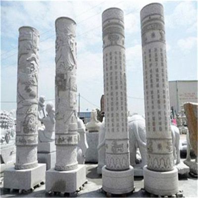 大理石花崗巖浮雕文化石柱子景區廣場(chǎng) 裝飾擺件
