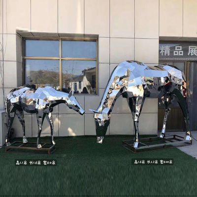 鏡面創(chuàng  )意不銹鋼園林景觀(guān)雕塑制作  戶(hù)外大廳水景工藝品擺件