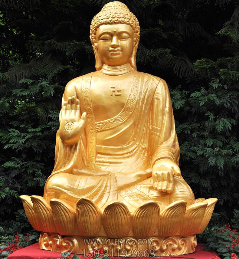 不銹鋼鎏金戶(hù)外廣場(chǎng)景觀(guān)如來(lái)佛祖雕塑