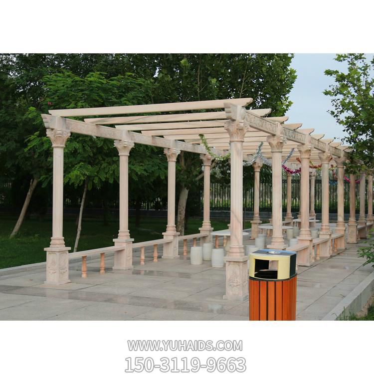 大理石石雕戶(hù)外園林景觀(guān)大理石石雕長(cháng)廊雕塑