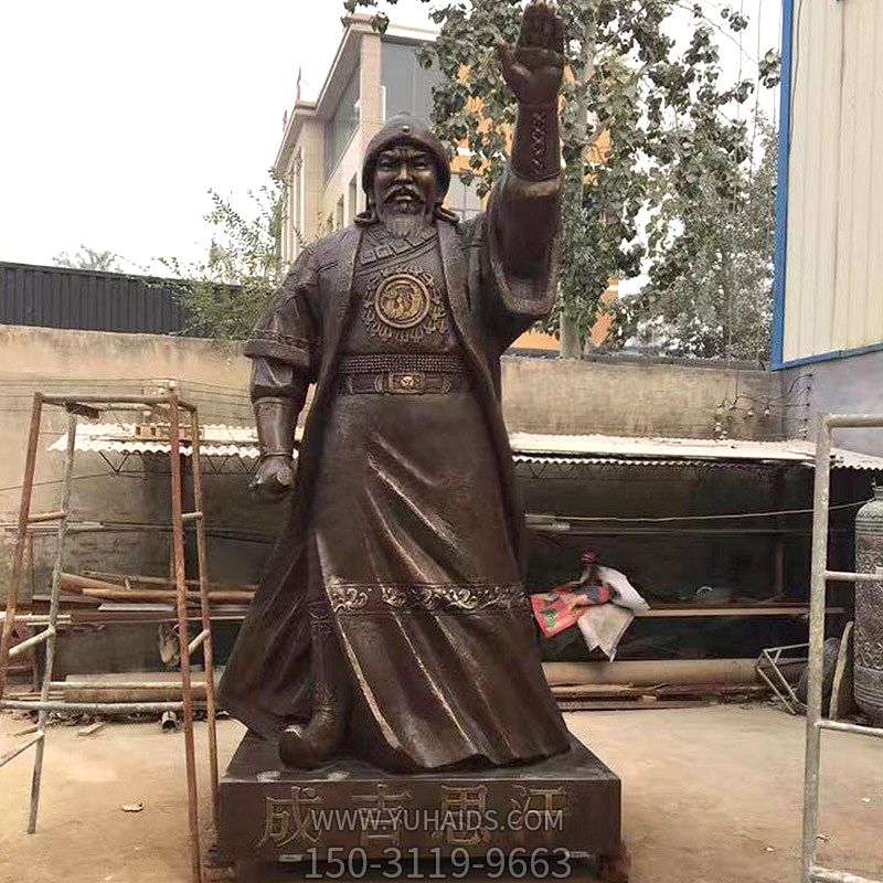 世界名人著(zhù)名軍事家成吉思汗雕塑