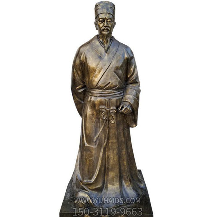 玻璃鋼仿銅戶(hù)外園林景觀(guān)古代名人雕塑