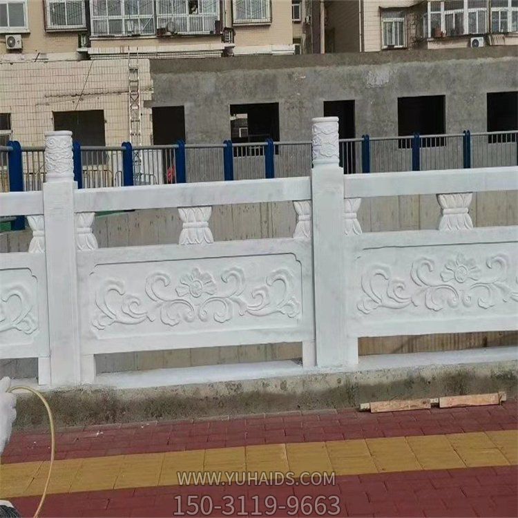 小區戶(hù)外大理石石雕河道欄桿欄板雕塑