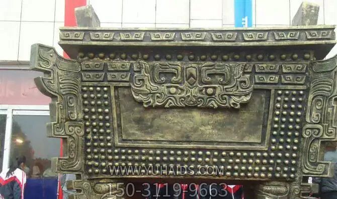 古代文物景觀(guān)不銹鋼仿銅鼎雕塑