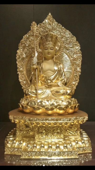 大型佛像人物景觀(guān)純金打造地藏王雕塑