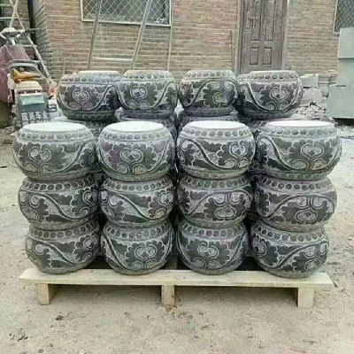 青石柱墩，寺廟柱子底部用的石墩子