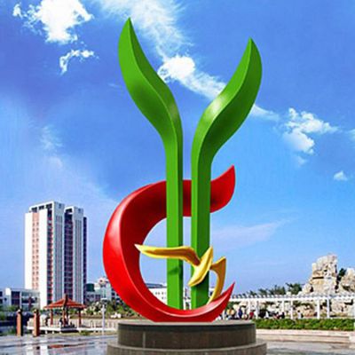 戶(hù)外廣場(chǎng)不銹鋼彩繪園林景觀(guān)擺件