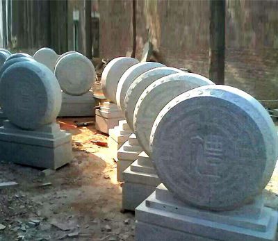 仿古石門(mén)墩招財抱鼓石石雕