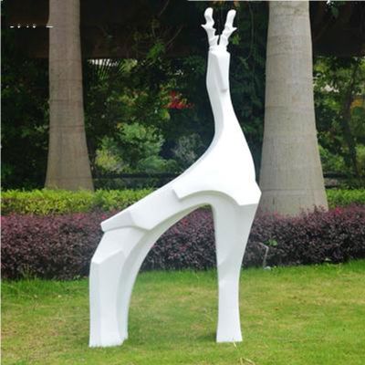 抽象玻璃鋼公園戶(hù)外景觀(guān)裝飾品鹿雕塑