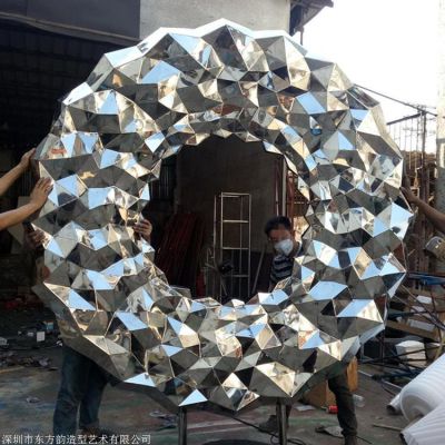 幾何戶(hù)外園林景觀(guān)塊面圓環(huán)雕塑