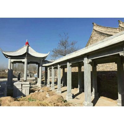 公園景區石雕長(cháng)廊涼亭雕塑