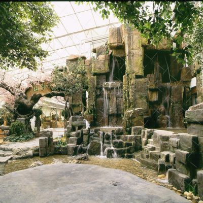 生態(tài)園餐廳裝飾水泥假山塑石景觀(guān)雕塑