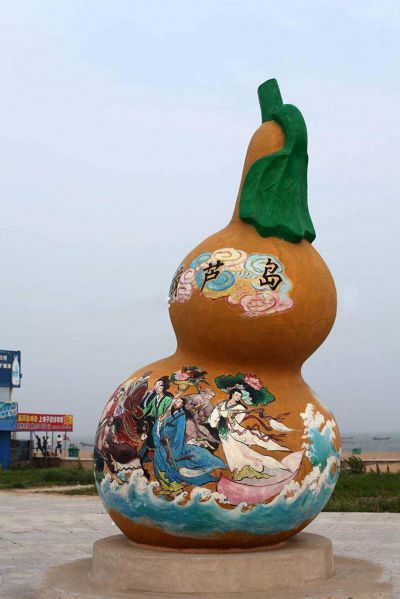 葫蘆島玻璃鋼彩繪景觀(guān)葫蘆雕塑