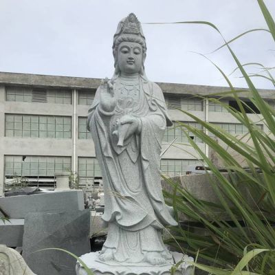 戶(hù)外廣場(chǎng)大型石雕觀(guān)音雕塑