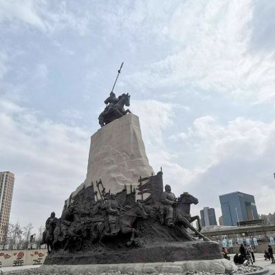 大型戶(hù)外景觀(guān)中國歷史名人西漢名將石雕霍去病雕塑