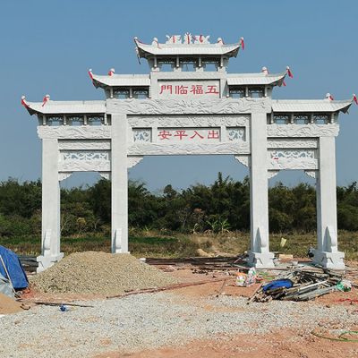 大理石石雕戶(hù)外園林大型中式牌坊