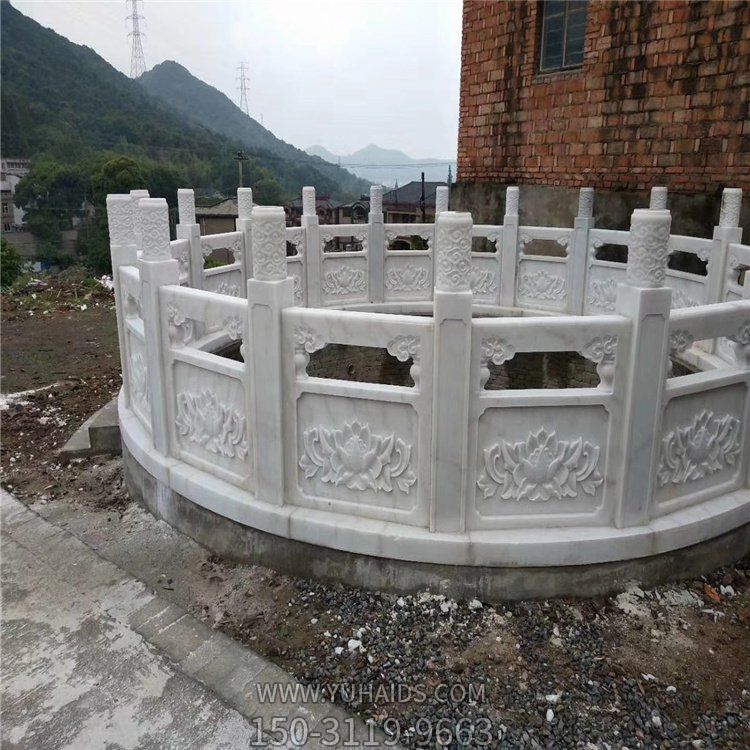 別墅小區大理石石雕園林景觀(guān)大理石噴泉護欄雕塑